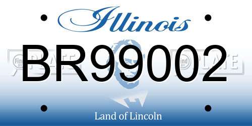 BR99002 Illinois License Plate