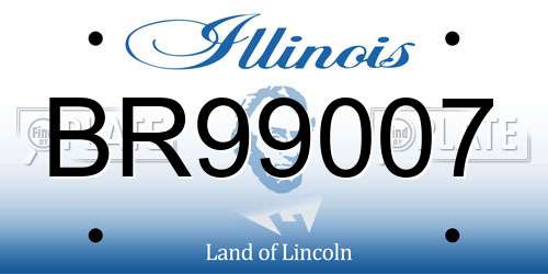BR99007 Illinois License Plate