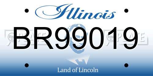 BR99019 Illinois License Plate