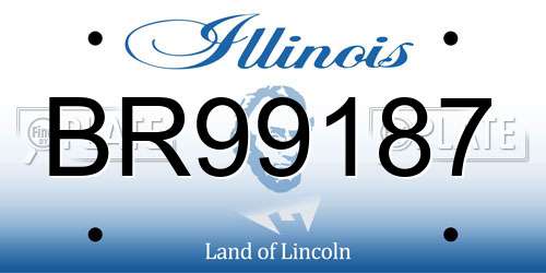 BR99187 Illinois License Plate