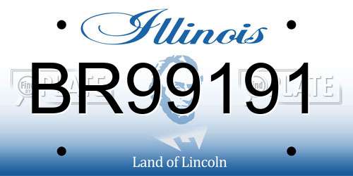 BR99191 Illinois License Plate
