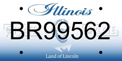 BR99562 Illinois License Plate