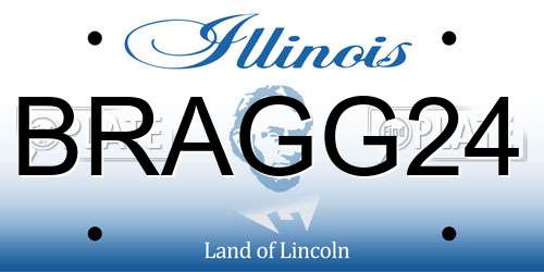 BRAGG24 Illinois License Plate