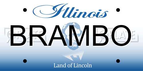 BRAMBO Illinois License Plate