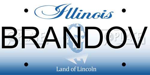 BRANDOV Illinois License Plate