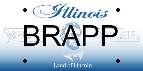 BRAPP Illinois License Plate