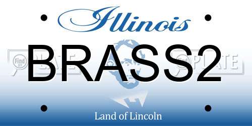 BRASS2 Illinois License Plate