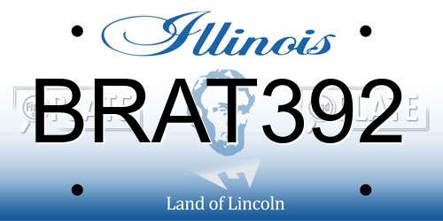 BRAT392 Illinois License Plate