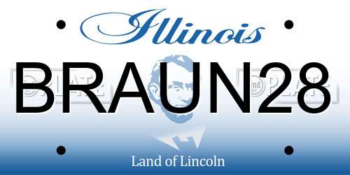 BRAUN28 Illinois License Plate
