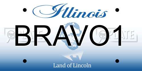 BRAVO1 Illinois License Plate