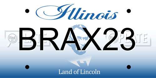 BRAX23 Illinois License Plate