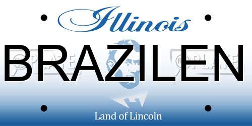 BRAZILEN Illinois License Plate