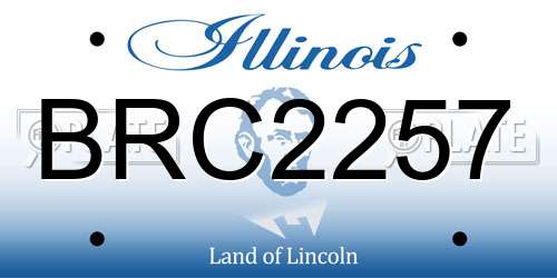 BRC2257 Illinois License Plate