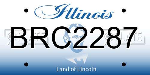 BRC2287 Illinois License Plate