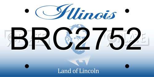 BRC2752 Illinois License Plate