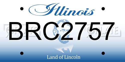 BRC2757 Illinois License Plate
