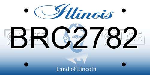 BRC2782 Illinois License Plate