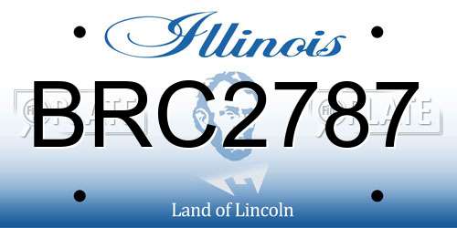 BRC2787 Illinois License Plate