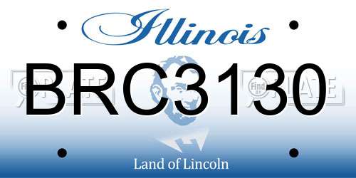 BRC3130 Illinois License Plate
