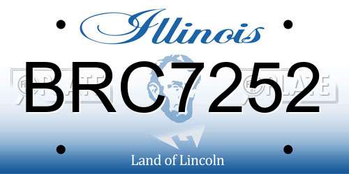 BRC7252 Illinois License Plate