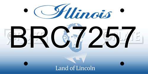BRC7257 Illinois License Plate