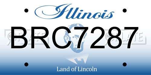 BRC7287 Illinois License Plate