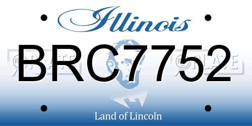 BRC7752 Illinois License Plate