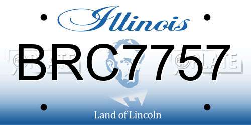 BRC7757 Illinois License Plate