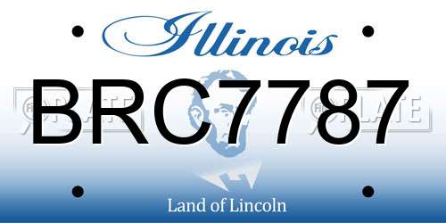 BRC7787 Illinois License Plate