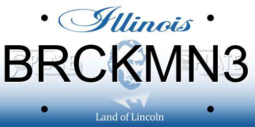BRCKMN3 Illinois License Plate