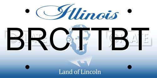 BRCTTBT Illinois License Plate