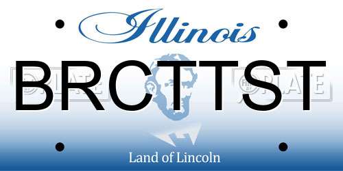 BRCTTST Illinois License Plate