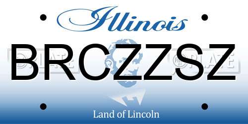 BRCZZSZ Illinois License Plate