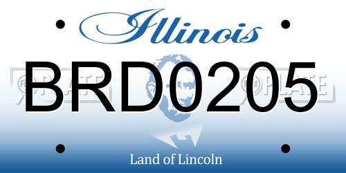 BRD0205 Illinois License Plate