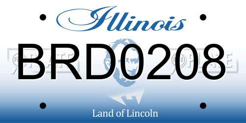 BRD0208 Illinois License Plate