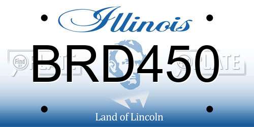 BRD450 Illinois License Plate
