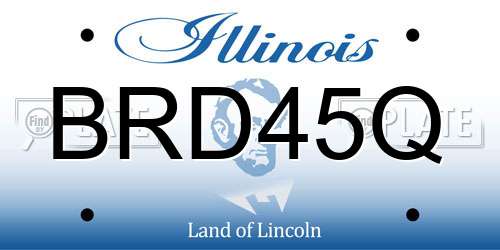 BRD45Q Illinois License Plate