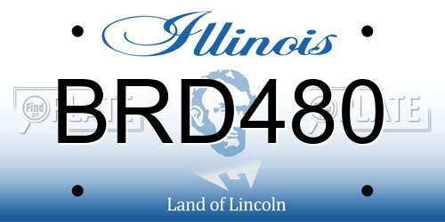 BRD480 Illinois License Plate