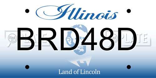 BRD48D Illinois License Plate