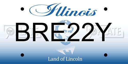 BRE22Y Illinois License Plate