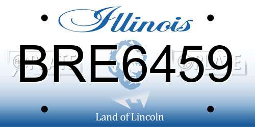 BRE6459 Illinois License Plate