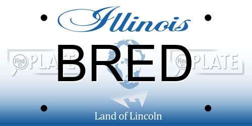 BRED Illinois License Plate