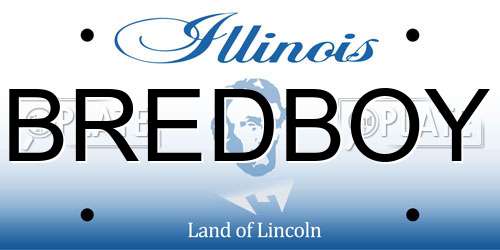 BREDBOY Illinois License Plate