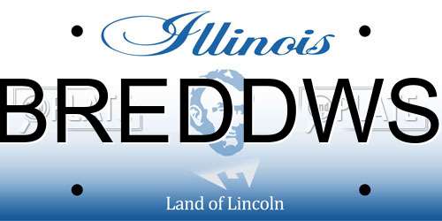 BREDDWS Illinois License Plate