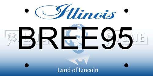 BREE95 Illinois License Plate