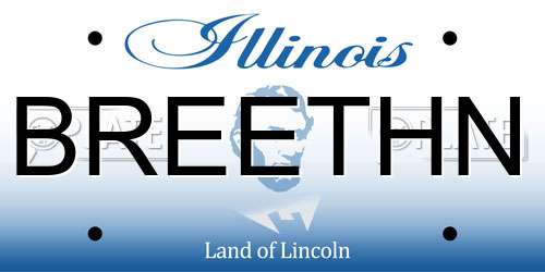 BREETHN Illinois License Plate