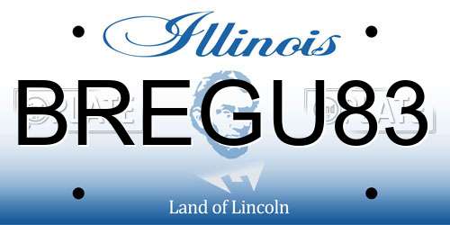 BREGU83 Illinois License Plate