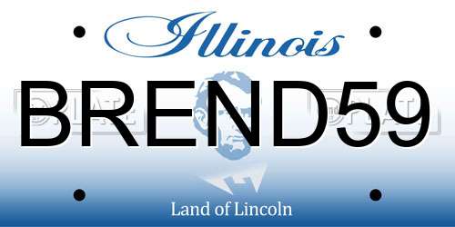 BREND59 Illinois License Plate