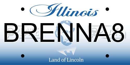 BRENNA8 Illinois License Plate