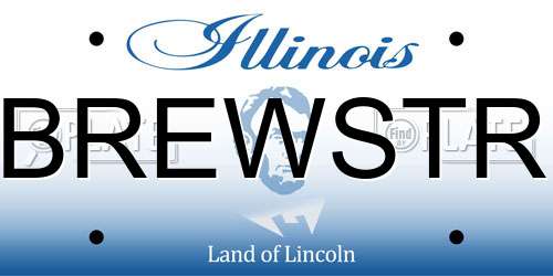BREWSTR Illinois License Plate